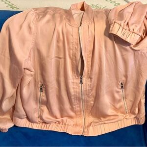 Stylish Women's Light Pink Bomber Jacket